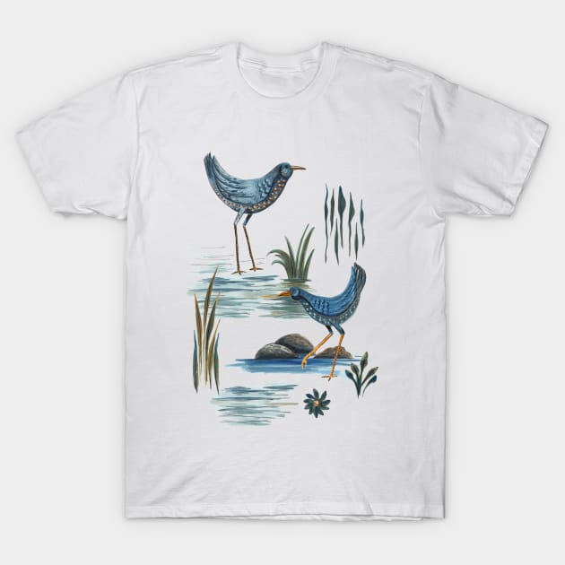 Water Birds T-Shirt by SWON Design